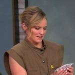 Sara’s khaki sleeveless jumpsuit on The View