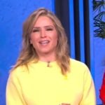 Sara’s yellow knit sweater on The View