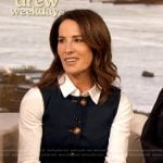 Dr. Sarah de la Torre’s navy vest on The Drew Barrymore Show