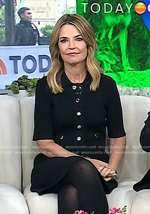 Savannah's black polo dress on Today