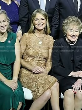 Savannah’s beige floral lace dress on Today