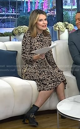 Savannah’s black horsebit ankle boots on Today