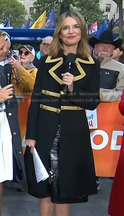 Savannah’s black military coat on Today