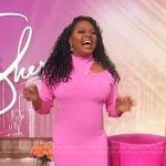 Sherri’s pink ribbed cutout dress on Sherri