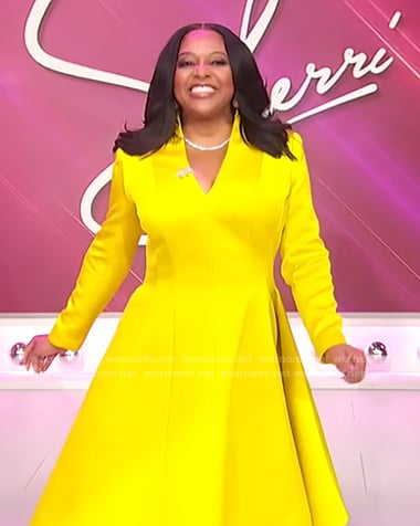 Sherri’s yellow satin dress on Sherri