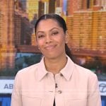 Shirleen’s beige cropped jacket on Good Morning America