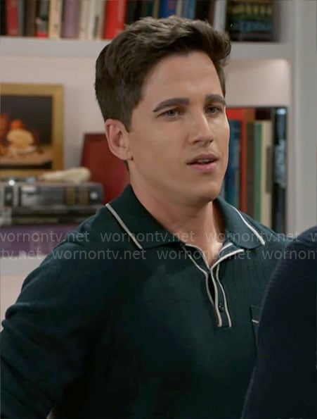 Smitty's green polo sweater on Beyond the Gates