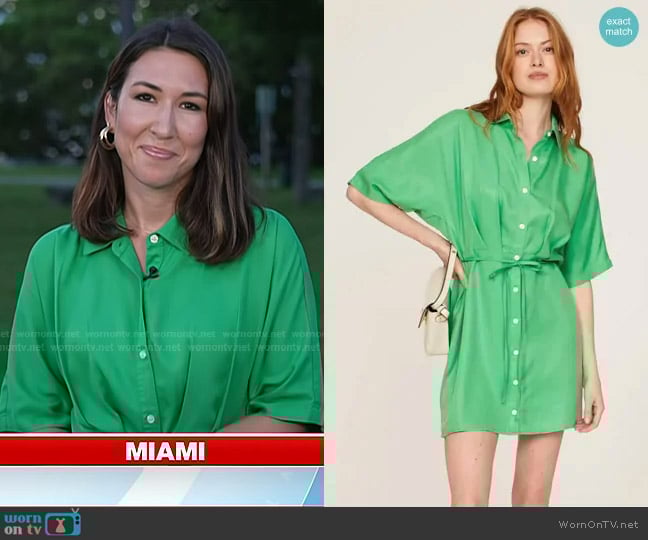 Thakoon x RTR Green Shirt Dress worn by Marissa Parra on Today