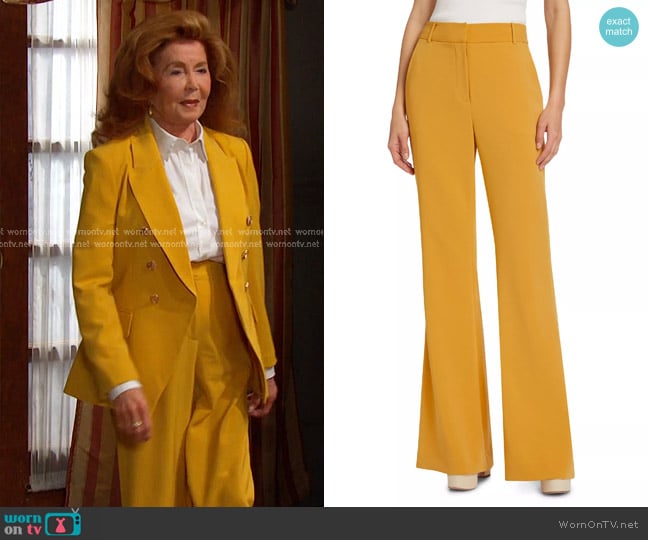 Toccin Gaia Flared Pants in Marigold worn by Maggie Horton (Suzanne Rogers) on Days of our Lives