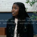 Trina’s denim jacket on General Hospital