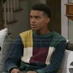 Tyrell’s patchwork sweater on Beyond the Gates