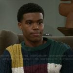 Tyrell’s patchwork sweater on Beyond the Gates