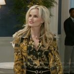 Vanessa’s baroque print shirt on Beyond the Gates