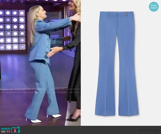 Versace Wool DV Pants worn by Amanda Seyfried on The Kelly Clarkson Show