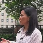 Vicky’s white striped button down shirt on NBC News Daily