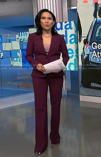 Vicky’s purple blazer and wide-leg pants on NBC News Daily