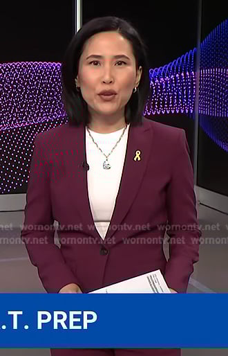 Vicky’s purple blazer and wide-leg pants on NBC News Daily