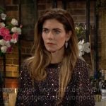 Victoria’s sparkly crochet knit top on The Young and the Restless