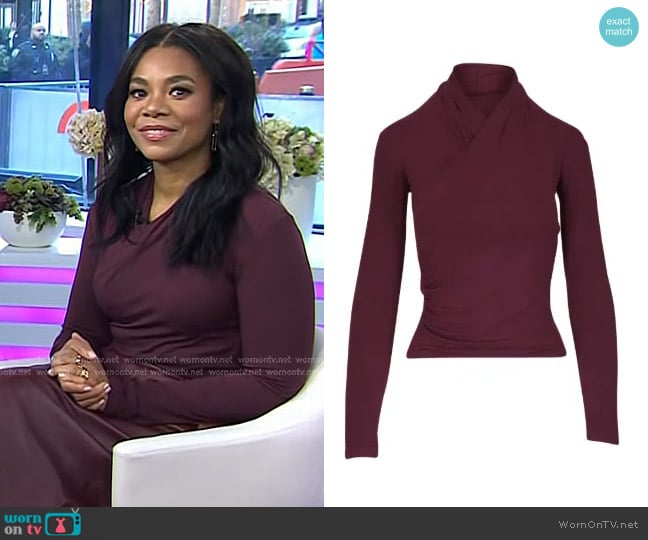 Vince Ruched Long-Sleeve Top worn by Regina Hall on Today