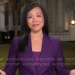 Weijia Jiang’s purple blazer on CBS Mornings