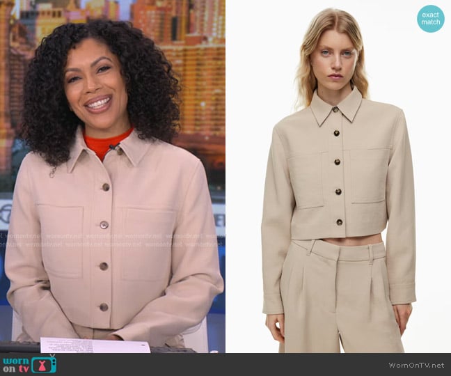 Wilfred Little Cropped Jacket worn by Shirleen Allicot on Good Morning America