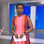 Zinhle’s pink colorblock stripe dress on NBC News Daily