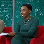 Zinhle’s green ribbed dress on NBC News Daily