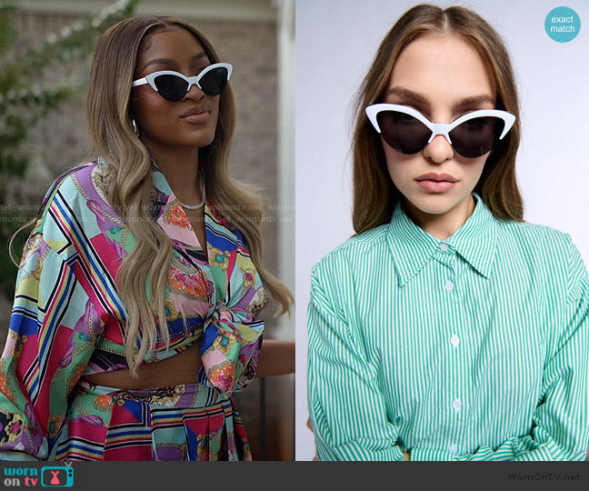Akira Show me Sunglasses worn by Drew Sidora on The Real Housewives of Atlanta
