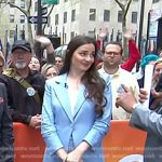 Charlotte Triggs’s blue blazer and wide leg pants on Today