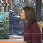 Jennifer Breheny Wallace’s burgundy knit midi dress on Today