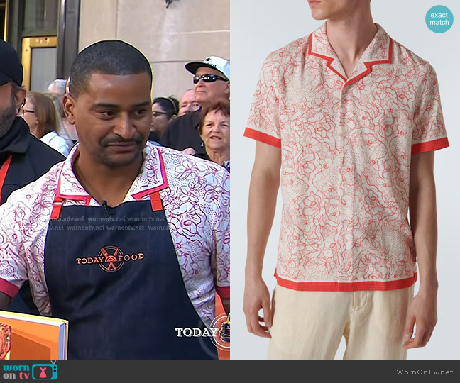 Orlebar Brown Hibbert Floral Shirt worn by Joseph Johnson on Today