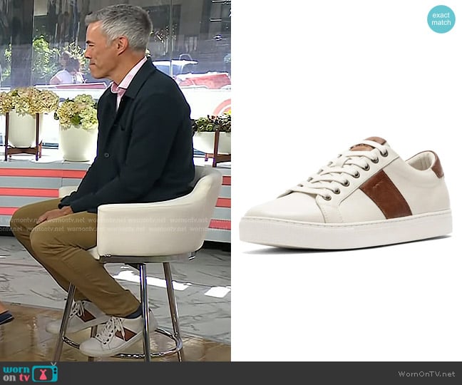 Rodd & Gun Endeavour Cruise Sneaker in Chalk worn by Jim Murphy on Today