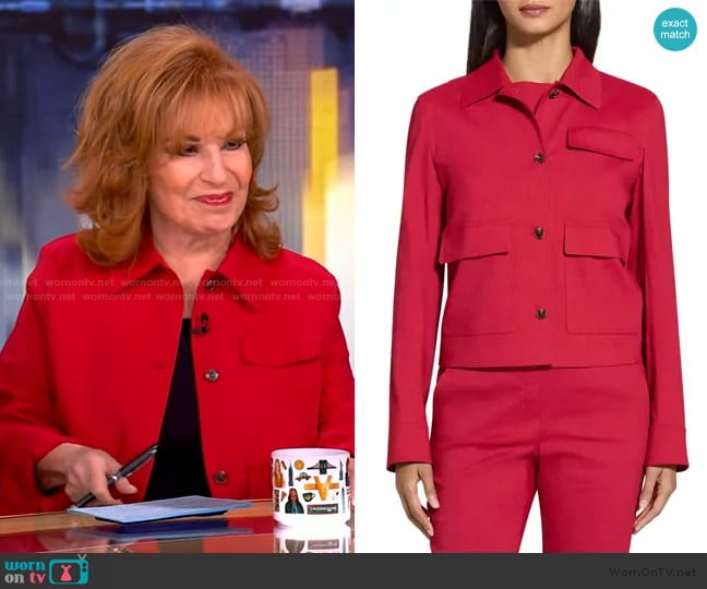 Theory Casual Linen Blend Jacket worn by Joy Behar on The View