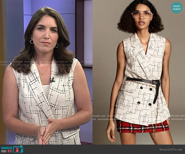 Maeve Tweed Vest worn by Liz Kreutz on Today