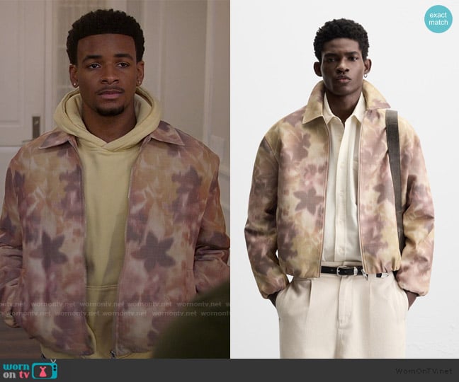Zara Floral Print Jacket worn by Kingston Jeremy (Nathaniel McIntyre) on All American