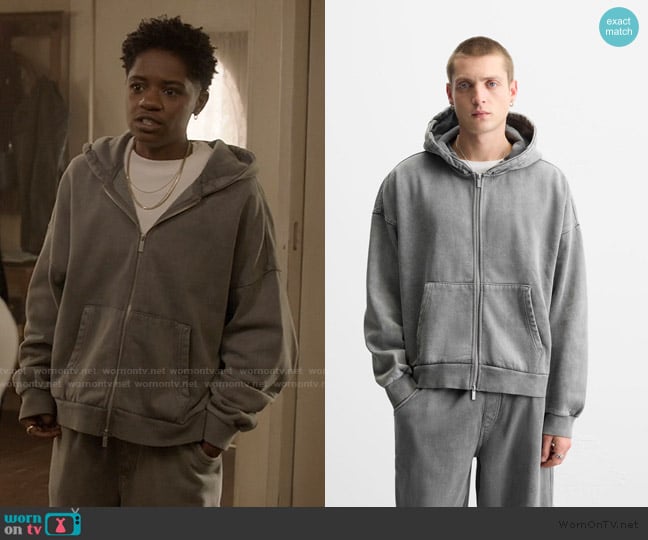 Zara Washed Hoodie worn by Tamia Cooper (Bre Z) on All American