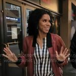 Adriana Diaz’s gingham check dress on CBS Mornings