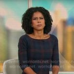 Adriana Diaz’s navy plaid dress on CBS Mornings