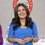 Adrianna’s blue ribbed scoop neck dress on Today