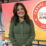 Adrianna’s green rib knit dress on Today