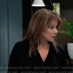 Alexis’ black wrap blouse on General Hospital