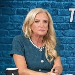 Alison Triessl’s green tweed dress on Access Hollywood