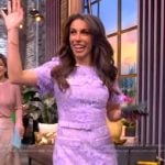 Alyssa’s lilac lace mini dress on The View