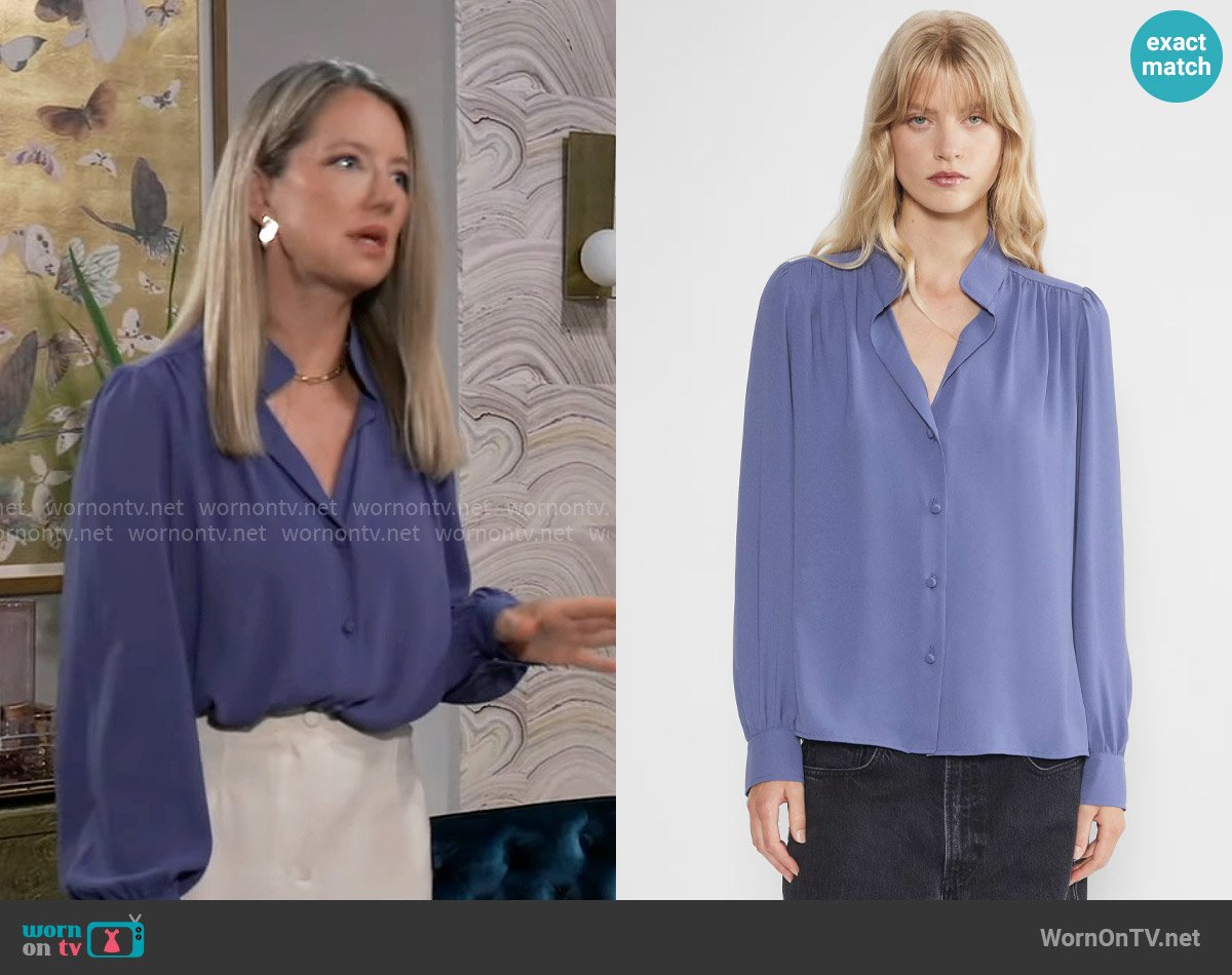 Wilfred at Aritzia Delphine Blouse worn by Nina Reeves (Cynthia Watros) on General Hospital