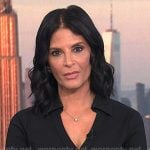 Darlene’s black asymmetric button dress on Today