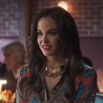 Birdie’s red floral button down shirt on Grosse Pointe Garden Society