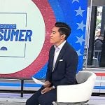 Brian Cheung’s white stripe sneakers on Today