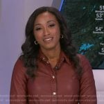 Brittany’s red leather shirtdress on Good Morning America