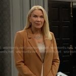 Brooke’s tan blazer on The Bold and the Beautiful