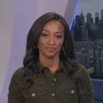 Brittany’s green corduroy shirtdress on Good Morning America